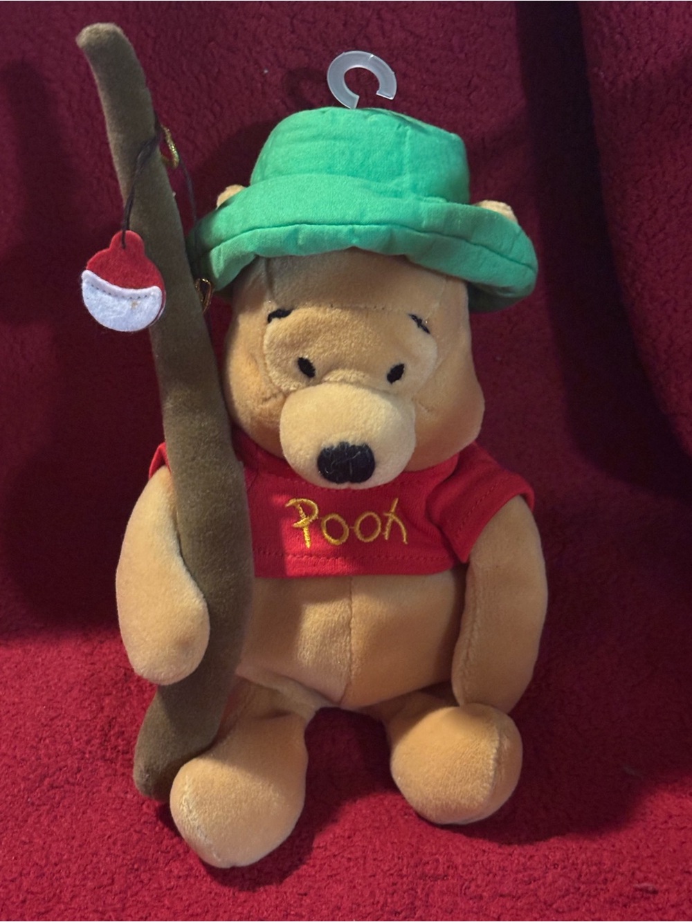 Winnie the Pooh Plush Toy - Yellow with Red Shirt and Green Hat